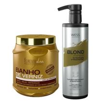 Forever Mask Banho de Verniz 1Kg + Wess Blond Shampoo 500ml