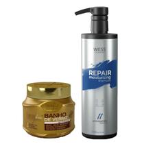 Forever Mask Banho de Verniz 250g+ Wess Shampoo Repair 500ml