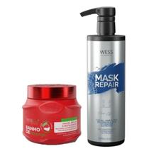 Forever Mask de Morango 250g + Wess Mask Repair 500ml