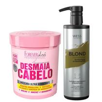 Forever Mask Desmaia Cabelo 950g + Wess Blond Cond. 500ml