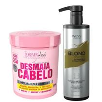 Forever Mask Desmaia Cabelo 950g + Wess Blond Shampoo 500ml