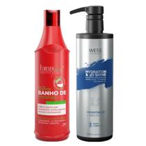 Forever Shampoo de Morango 500ml + Wess Nano Passo 3 - 500ml