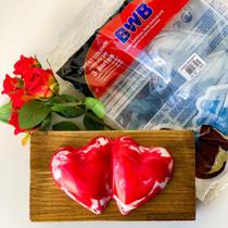 Forma 03 Partes para chocolate Coração Apaixonado Especial Liso Bwb 842