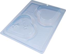 Forma 03 Partes para chocolate Coração Porta Joias Mamãe Bwb Cod: 10458