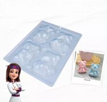 Forma 03 Partes para chocolate Urso Lapidado Pequeno 10358