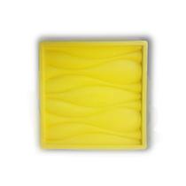 Forma 100% Silicone Alta Qualidade para Gesso ou Cimento 3D Modelo Ondas 30X30 Cm - Ideal para Decoração de Paredes