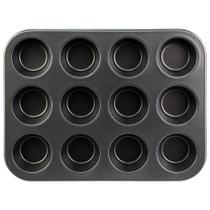 Forma 12 Cupcakes Muffins Empadas 25,5x19cm Antiaderente Forma 12 Cupcakes Muffins Empadas 25,5x19cm Antiaderente