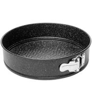 Forma 26x7cm Redonda Fundo Removível Antiaderente De Aço Carbono Granilite Preta