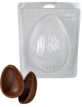 Forma 3 Partes Silicone P/ Chocolate Ovo Páscoa 500g Riscado