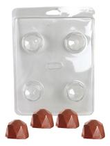 Forma 3 Partes Silicone Trufa Molde Diamantada 45g Forminhas - NoBrand