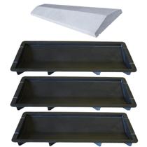 Forma 3 Pingadeira 60x23x5 Molde Cimento Concreto Rebordeira Capa de Muro Antichuva Beiral Parede Muro Chapéu Forma 3 Pingadeira 60x23x5 Molde Cimento Concreto Rebordeira Capa de Muro Antichuva Beiral Parede Muro Chapéu