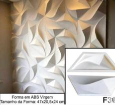 Forma 3d Abs Cimento/gesso Trapézio Ondulada