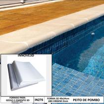 Forma 3d borda piscina peito de pombo 49x34cm em abs 2mm in276