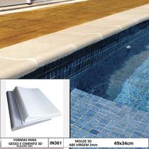 Forma 3d borda piscina peito de pombo 49x34cm em abs 2mm in361 - INNOVE3D