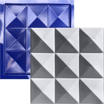 Forma 3D Gesso e Cimento ABS 1mm - Pirâmide 30x30 cm Forma 3D Gesso e Cimento ABS 1mm - Pirâmide 30x30 cm