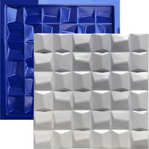Forma 3D Gesso e Cimento ABS 1mm - Tile 35x35 cm - Xmoldes Formas 3D