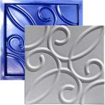 Forma 3D Gesso e Cimento ABS 1mm - Zafira 29x29 cm Forma 3D Gesso e Cimento ABS 1mm - Zafira 29x29 cm