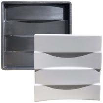 Forma 3D Gesso e Cimento ABS - Côncavo e Convexo 40x40 Forma 3D Gesso e Cimento ABS - Côncavo e Convexo 40x40