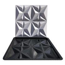 Forma 3D Gesso e Cimento ABS - Cullinans Moderno 50x50 - Xmoldes Formas 3D