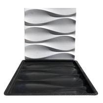 Forma 3D Gesso e Cimento ABS - Ondas 28x28cm
