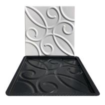 Forma 3D Gesso e Cimento ABS - Zafira 40x40cm Forma 3D Gesso e Cimento ABS - Zafira 40x40cm