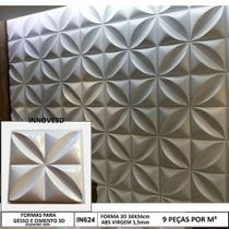 Forma 3D Gesso Flor 34x34cm ABS 1,5mm Molde Para Gesso/Cimento Forma 3D Gesso Flor 34x34cm ABS 1,5mm Molde Para Gesso/Cimento