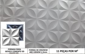 Forma 3d Gesso Floral Pétala 29x29cm Molde para Gesso Ou Cimento 3d 601 - INNOVE3D