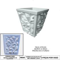Forma 3d Mini Vaso Alpes 25x22x15cm Abs 1,5mm Virgem Molde para gesso Ou Cimento IN640