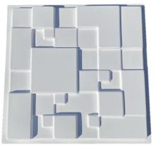 Fôrma 3d Mosaico Liso 40x40cm Abs 1,5mm Molde Para Gesso/cimento 3d IN644 Fôrma 3d Mosaico Liso 40x40cm Abs 1,5mm Molde Para Gesso/cimento 3d IN644