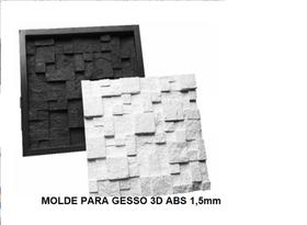 Forma 3d Mosaico Rústico 28x28cm Estilo São Tomé Molde Para Gesso/Cimento 3d IN629