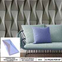 Fôrma 3d Origami 50x20cm ABS 1,5mm Molde para gesso/cimento/concreto 3d IN636 Fôrma 3d Origami 50x20cm ABS 1,5mm Molde para gesso/cimento/concreto 3d IN636