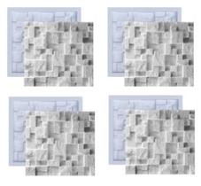 Forma 3D Para Gesso 4 Peças Modelo Mosaico 29,5x29,5cm