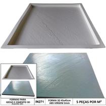 Forma 3d para piso piscina pedra rustica 46x46cm em abs 2mm in271