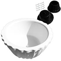 Forma 3d Para Vaso Ornamental Ondulado Abs 2mm Concreto - Kit 2 Partes com Parafusos Forma 3d Para Vaso Ornamental Ondulado Abs 2mm Concreto - Kit 2 Partes com Parafusos