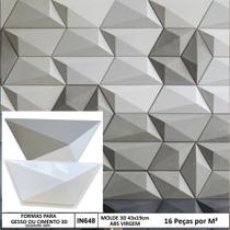 Forma 3d Trapezio 4 Linhas 43x19cm ABS 2mm Molde Para cimento/contreto/gesso 3d IN648