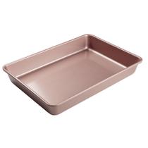 Forma Aço Carbono Retangular - 34x24x2cm - Rose Gold - 1 unidade - Cromus Linha Profissional Allonsy - Rizzo