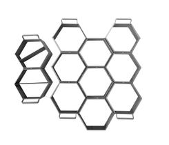 Forma Aço de Bloquete Sextavado 25x6cm Lajotinha Passeio Pavimentos Forma Aço de Bloquete Sextavado 25x6cm Lajotinha Passeio Pavimentos