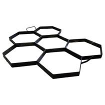 Forma Aço Para Carimbar Pisos Massa Imitar Sextavada 25x25cm Forma Aço Para Carimbar Pisos Massa Imitar Sextavada 25x25cm