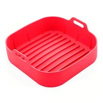 Forma Air Fryer Quadrada Silicone 16cm Vermelha SLCN044-VM - Hauskraft