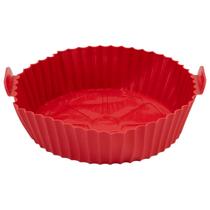 Forma Air Fryer Silicone Antiaderente Reutilizável Para Fritadeira Microondas Assadeira Forno Bandeja Cesta Cestinha Forminha