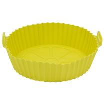 Forma Air Fryer Silicone Antiaderente Reutilizável Para Fritadeira Microondas Assadeira Forno Bandeja Cesta Cestinha Forminha