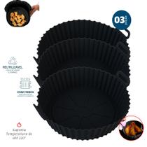 Forma Airfryer De Silicone Preta Kit C/ 3 - Dolce Home