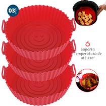 Forma Airfryer De Silicone Vermelho KIT C/3 - Dolce Home