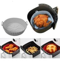 Forma Airfryer Microondas Fritadeira Silicone Reutilizável