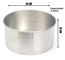 Forma Aluminio De Bolo Alta Redonda 20 Cm - 3 Litros Forma Aluminio De Bolo Alta Redonda 20 Cm - 3 Litros