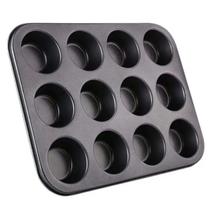 Forma Antiaderente Com 12 Cavidades Para Cupcakes Cor Grafit Forma Antiaderente Com 12 Cavidades Para Cupcakes Cor Grafit
