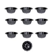 Forma Antiaderente Mini Bolo 190ml Muffin Pudim Assadeira 10un Forma Antiaderente Mini Bolo 190ml Muffin Pudim Assadeira 10un