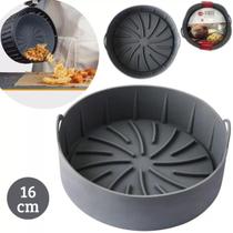 Forma Assadeira Cesto 16cm Forno Elétrico Fritadeira Redonda Silicone