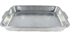 Forma Assadeira Com Aba Para Frango 40cm Grosso Aluminio Fundido