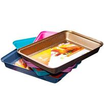 Forma Assadeira de Aço Carbono Antiaderente Retangular Colors 42x29x5cm